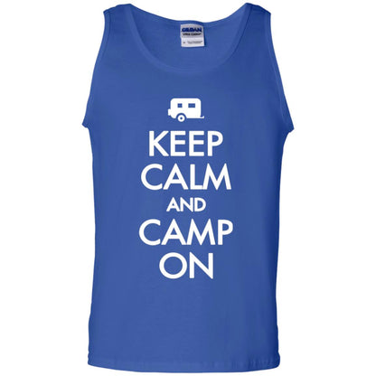Keep Calm And Camp On Camping Lover Shirt For Camper Royal
