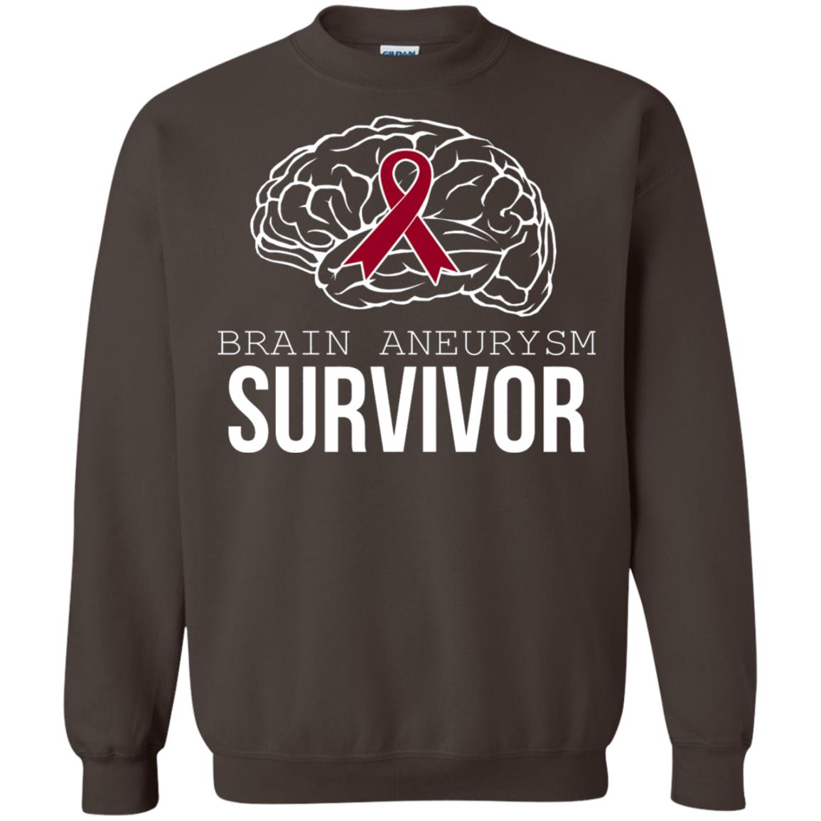 Brain Aneurysm Survivor T-shirt Dark Chocolate