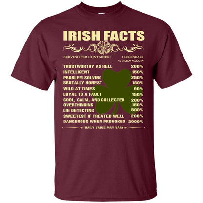 Irish Facts Intelligent Problem Solving Shirt Maroon