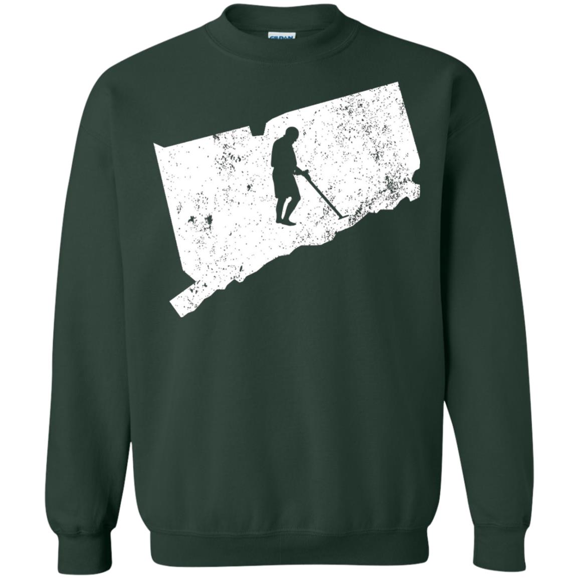 Connecticut Metal Detector Shirt Geocaching Swag Forest Green