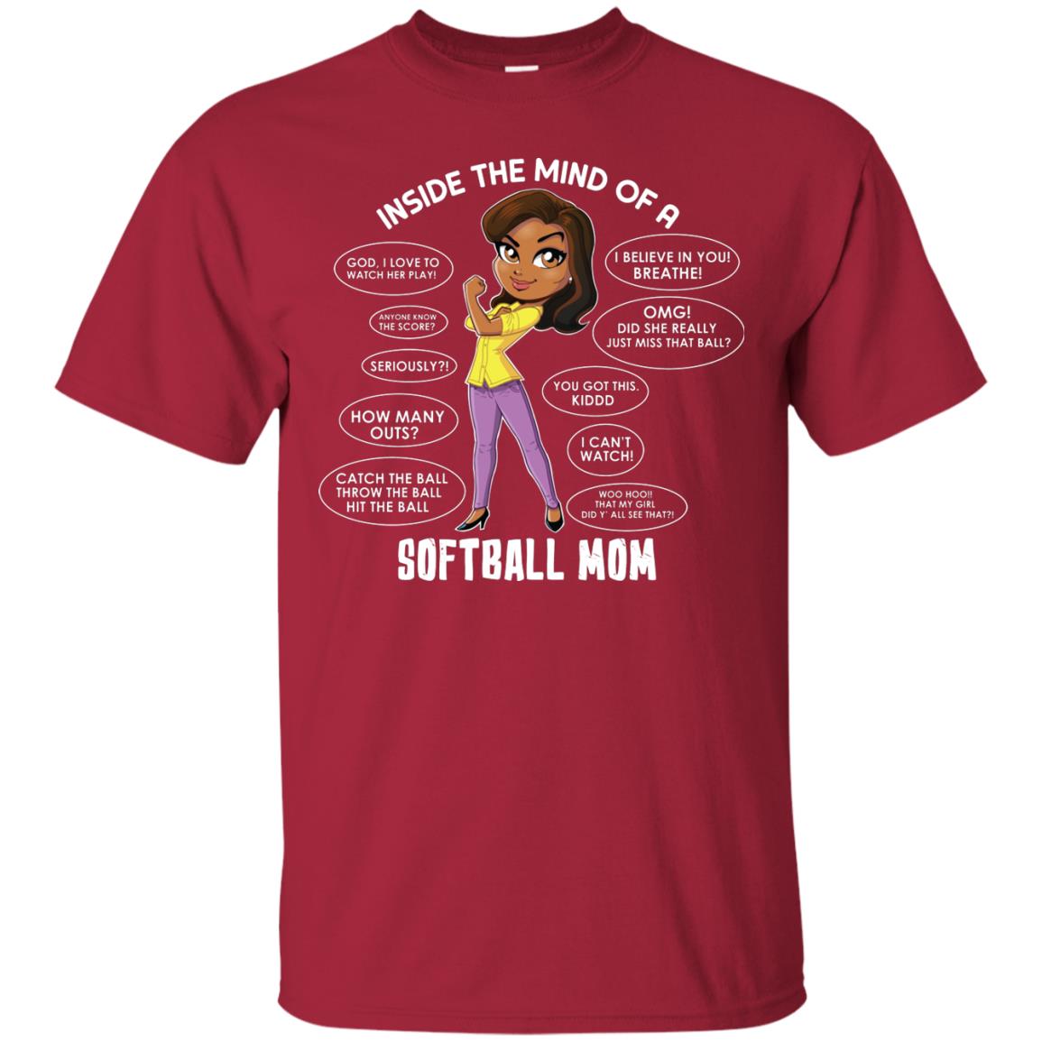 Inside The Mind Of A Softball Mom Shirt Cardinal