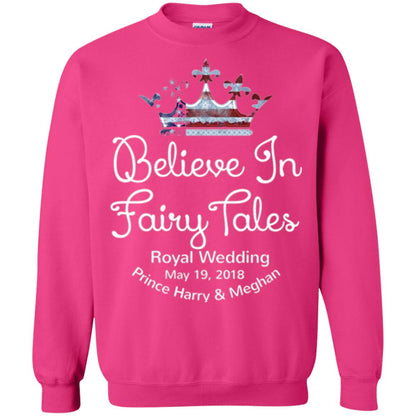 Royal Wedding Viewing Tshirt Believe In Fairy Tales 2018 Heliconia