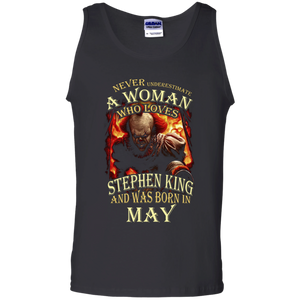May T-shirt Never Underestimate A Woman Who Loves Stephen King