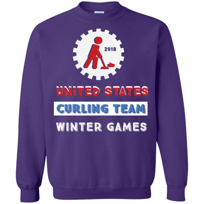 United States Curling Team Winter Games Curling Lover T-shirt Purple