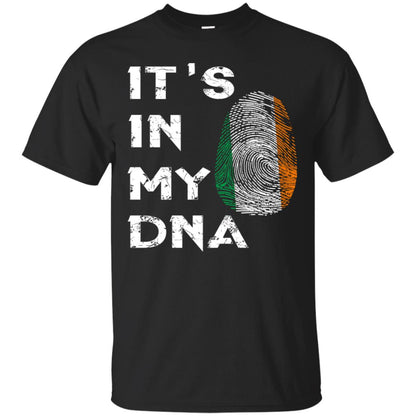 It's In My Dna Fingerprint Irish Ireland Gift Shirt Black