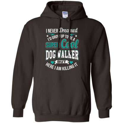 Funny Dog Walker T-shirt Super Cool Dog Walker Dark Chocolate
