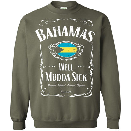 Vintage Bahamas Vacation T-shirt Well Mudda Sick Souvenir Military Green