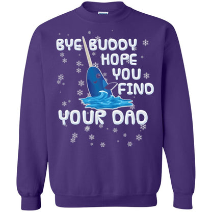 Funny Narwhal T-shirt Bye Buddy Hope You Find Your Day Purple
