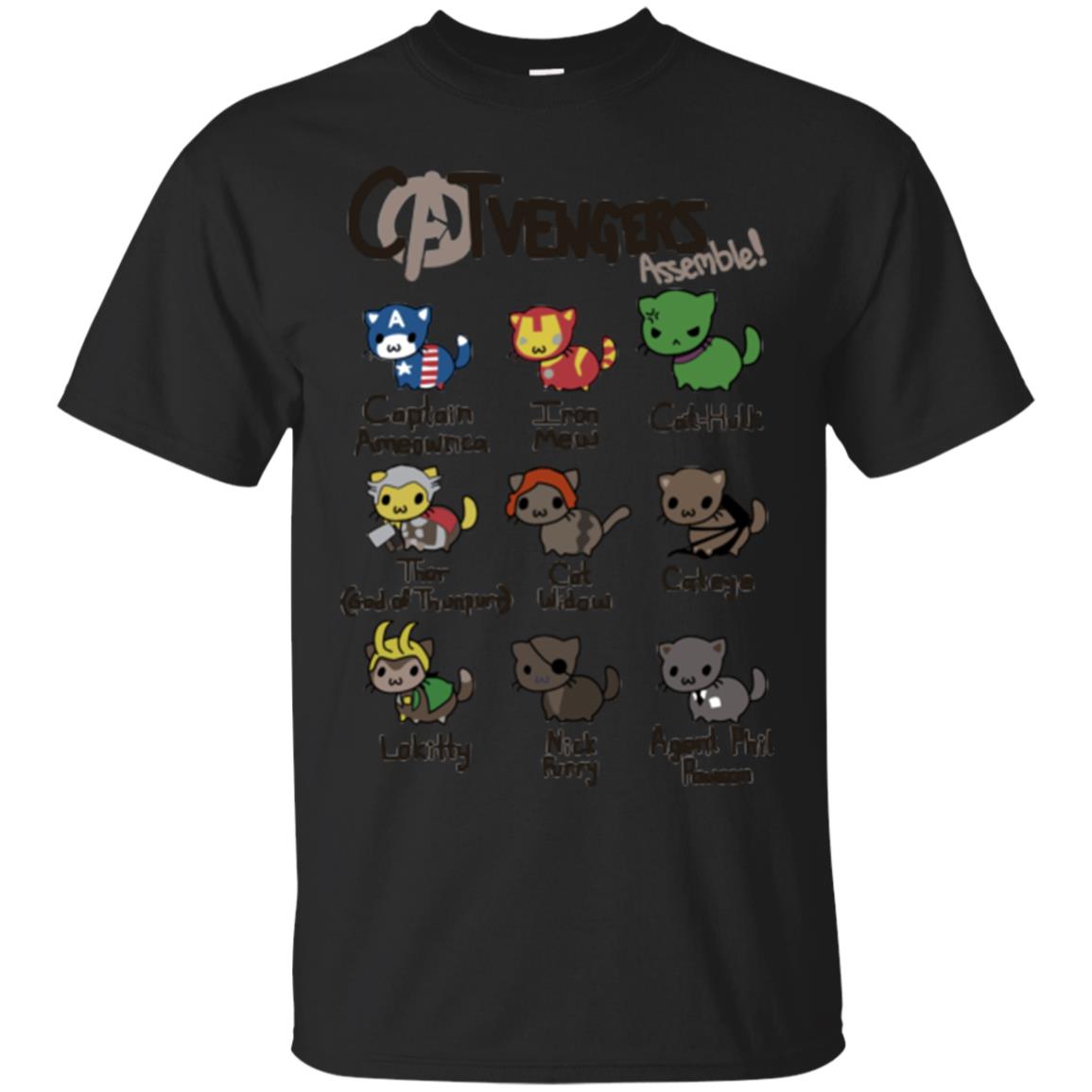 Catvengers Cat Lover Shirt Black