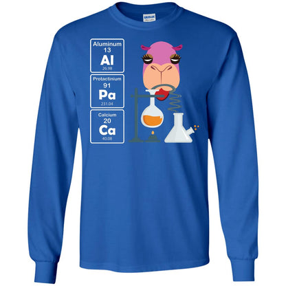 Al-pa-ca Funny Element Chemistry Alpaca Lover Shirt Royal