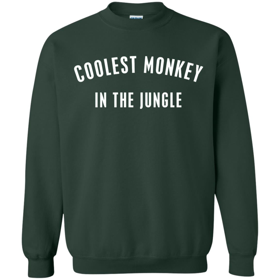 Monkey T-shirt Coolest Monkey In The Jungle Forest Green