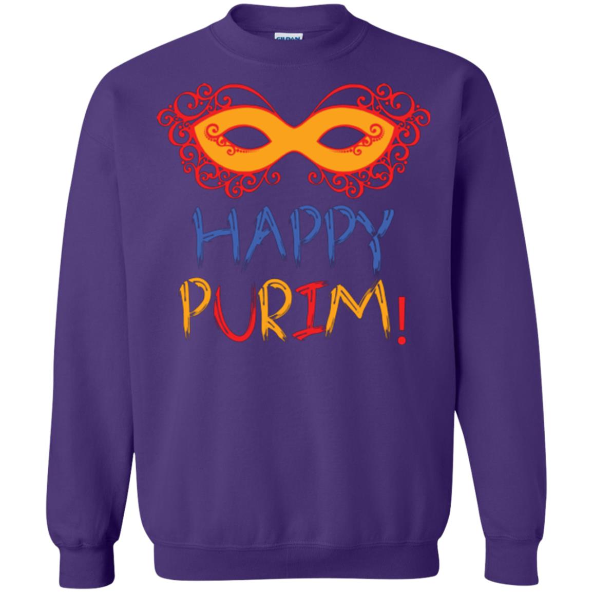 Purim Day T-shirt Happy Purim Purple