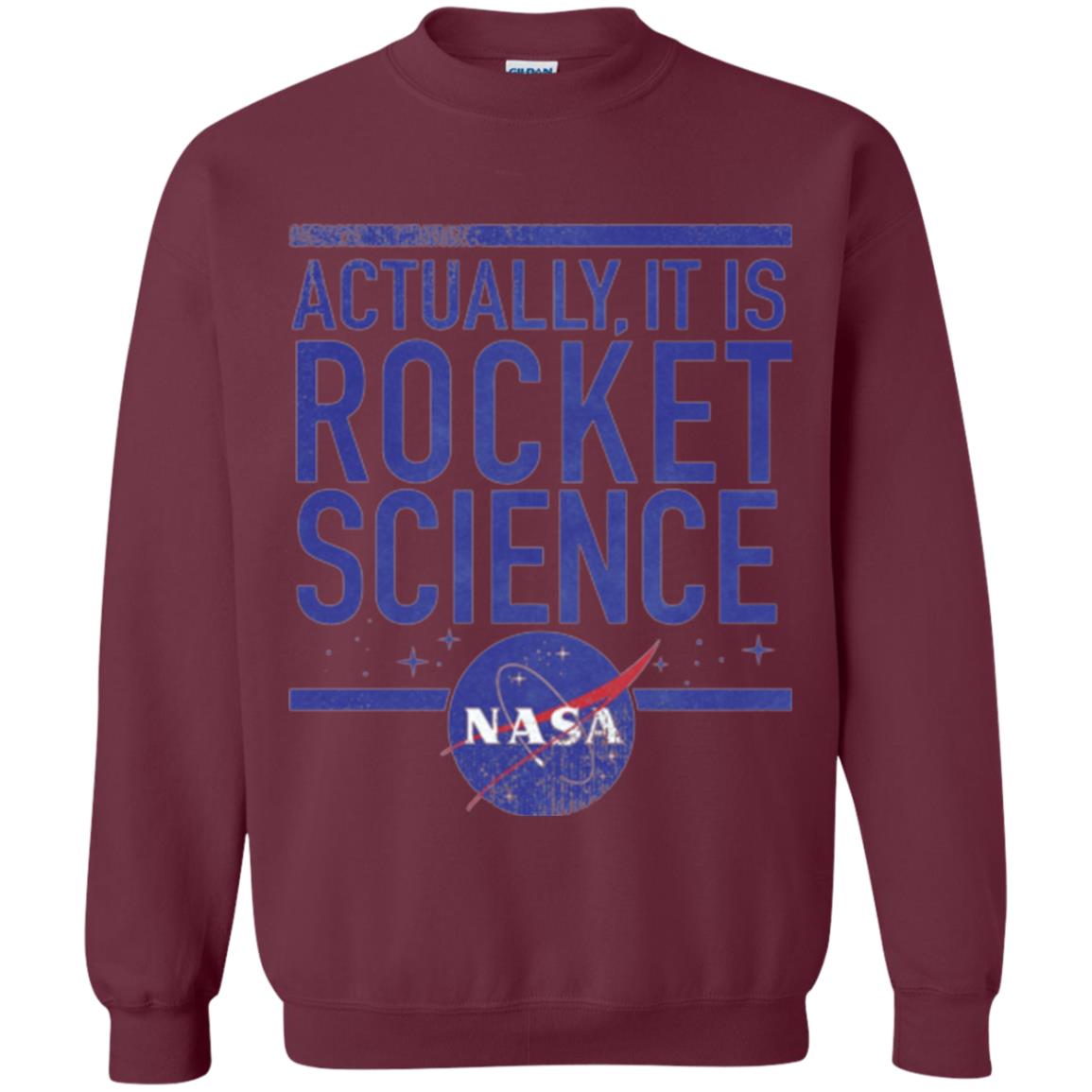 Science T-shirt Actually It Is Rocket Science Graphic Maroon