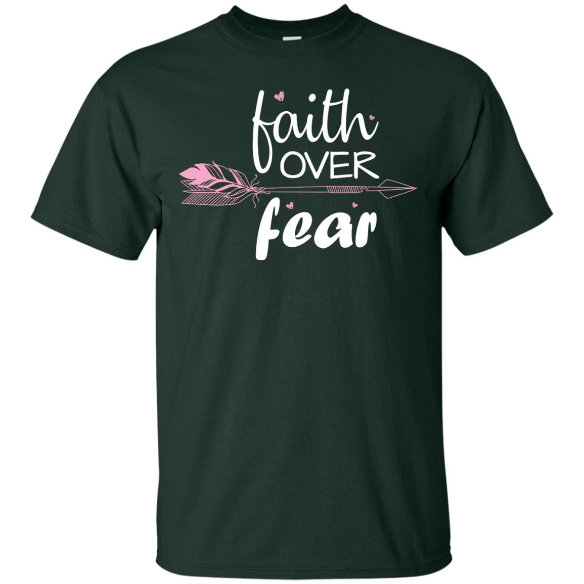 Faith Over Fear Arrow Christian Shirt Forest