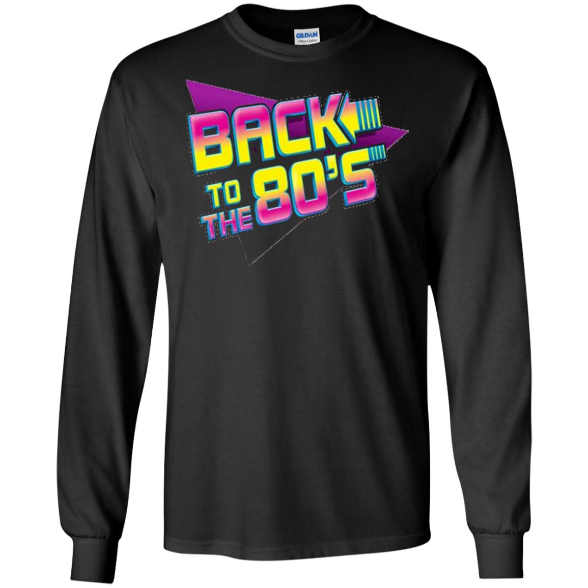 Back To The 80s Graphic Retro Novelty T-shirt Black