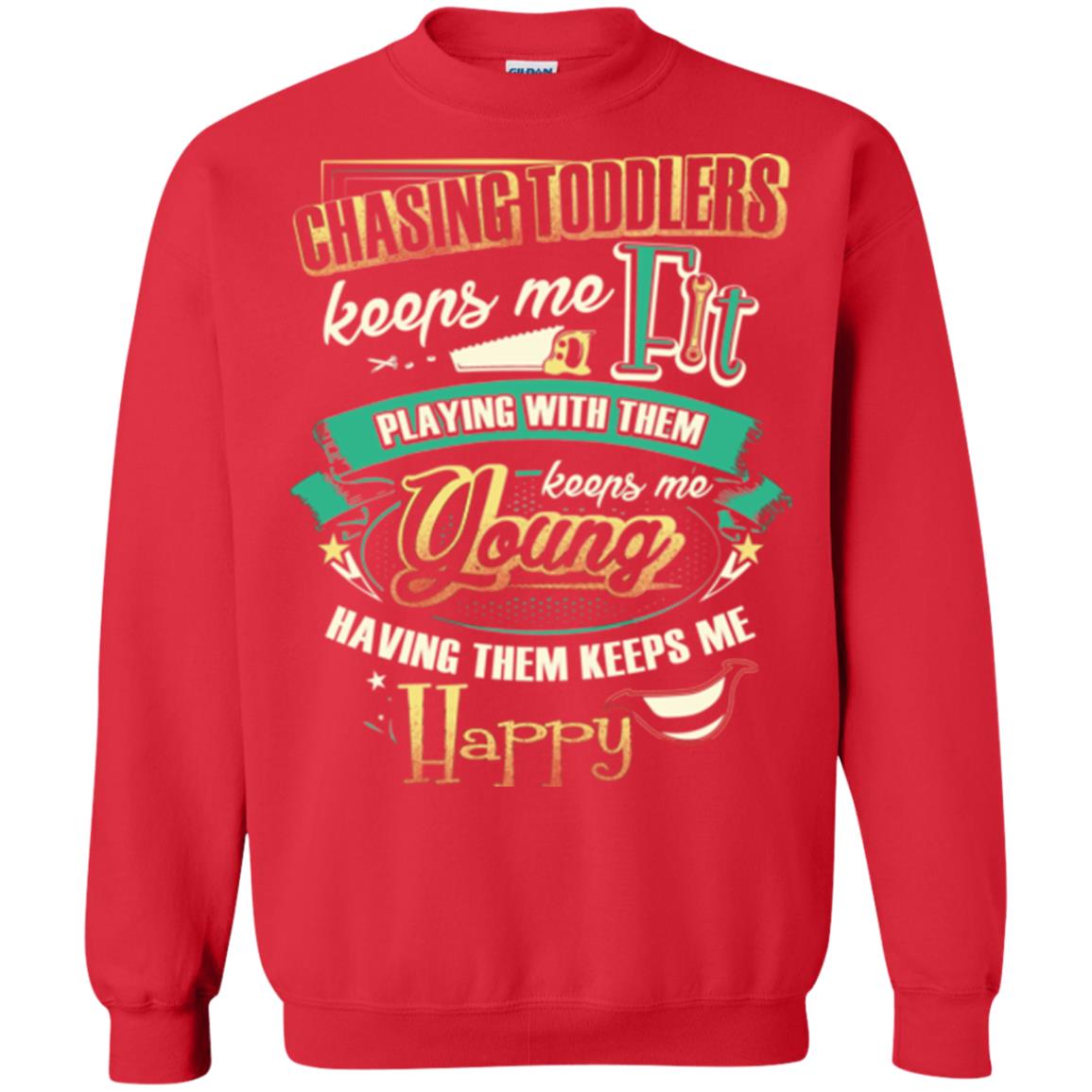 Chasing Toddlers Keeps Me Fit Shirt Red