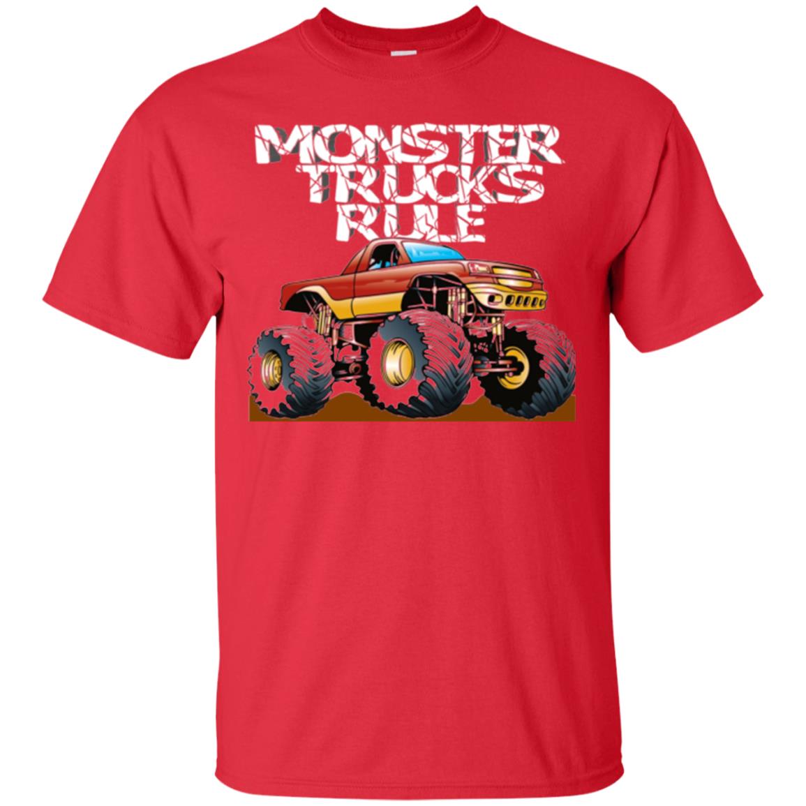 Monster Trucks Rule T-shirt Red