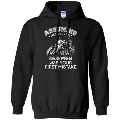 Assuming I Was Like Most Old Men Motorcycle Lover T-shirt Black