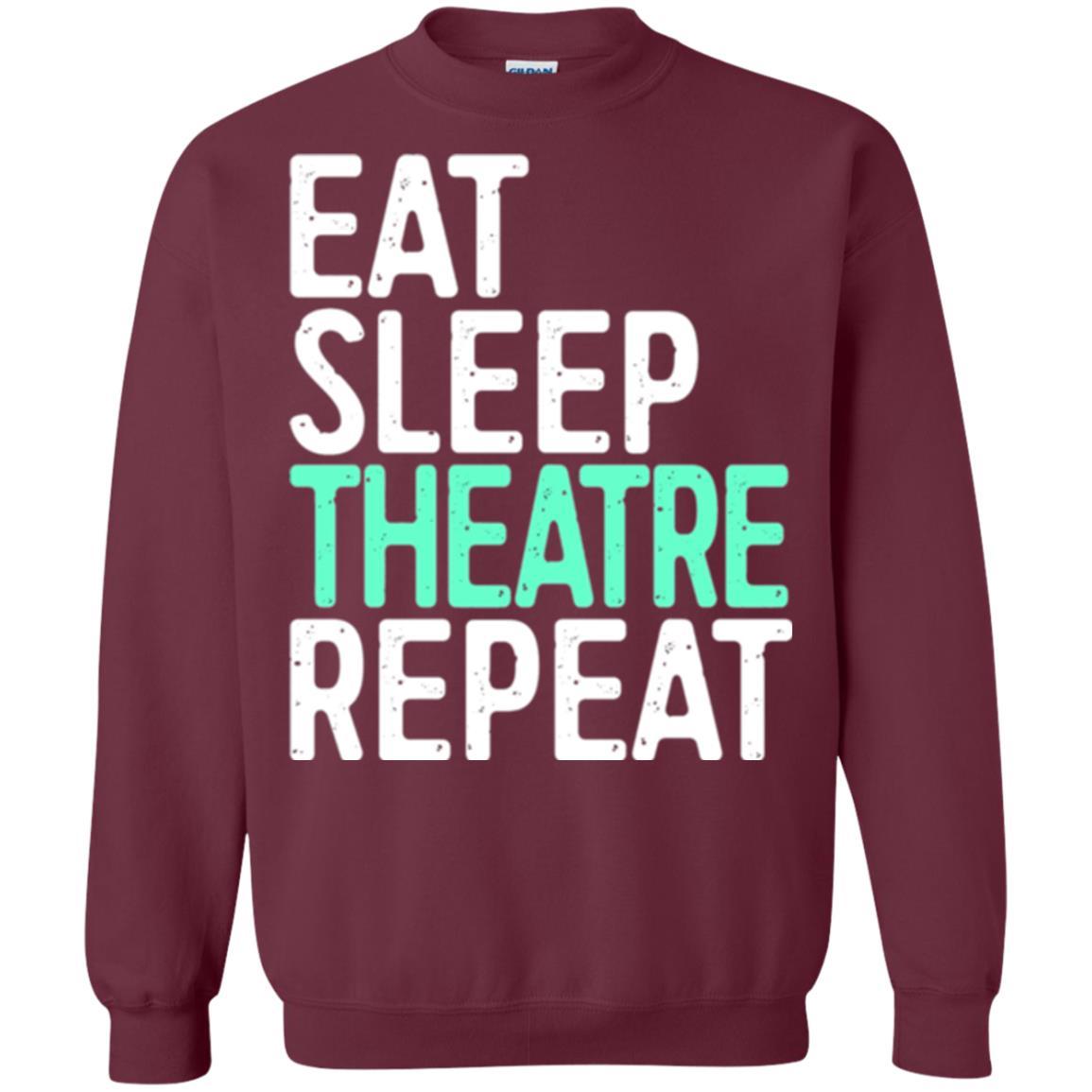 Actor T-shirt Eat Sleep Theatre Repeat T-shirt Maroon