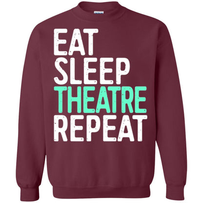 Actor T-shirt Eat Sleep Theatre Repeat T-shirt Maroon
