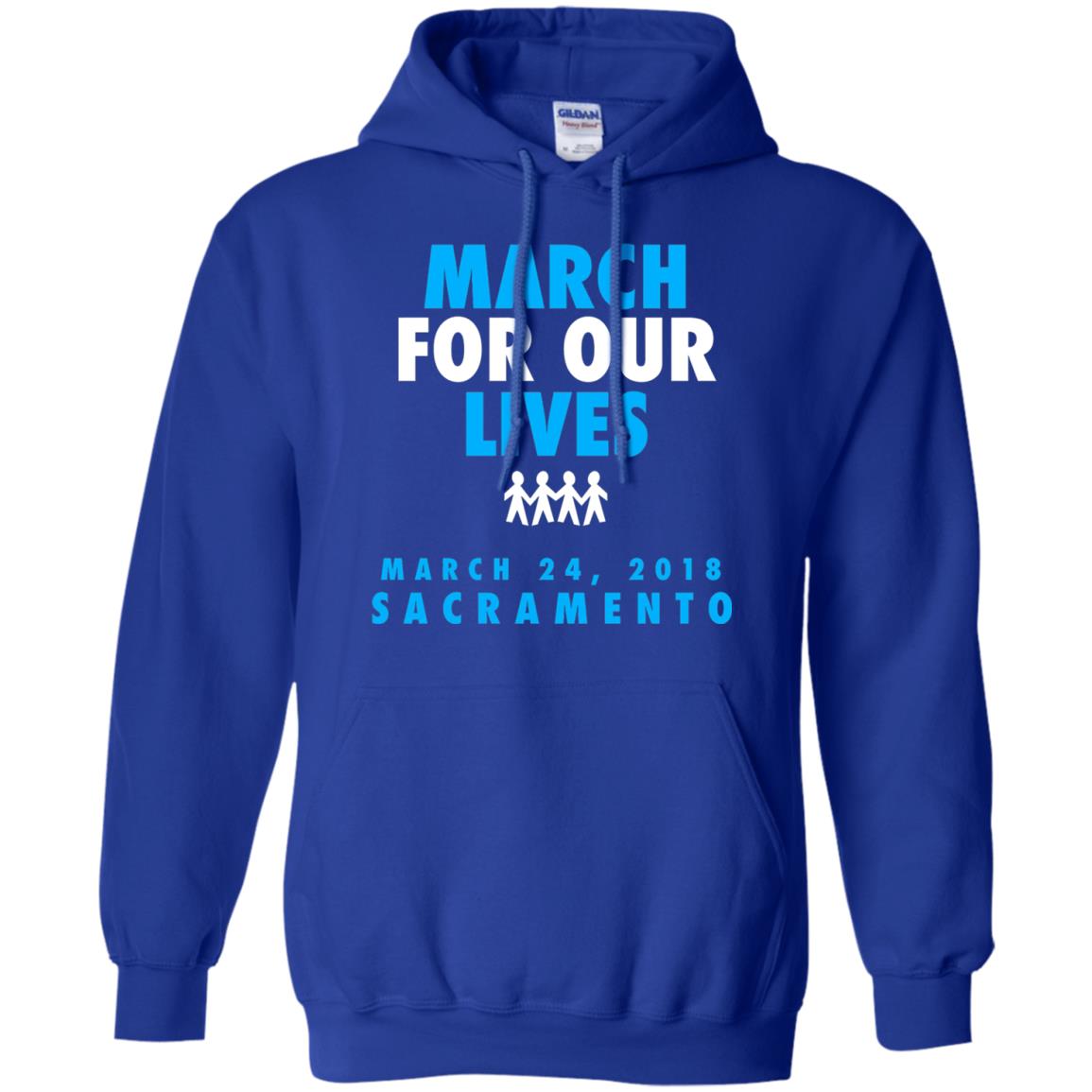 March For Our Lives March 24 2018 Sacramento Anti Gun T-shirt Royal