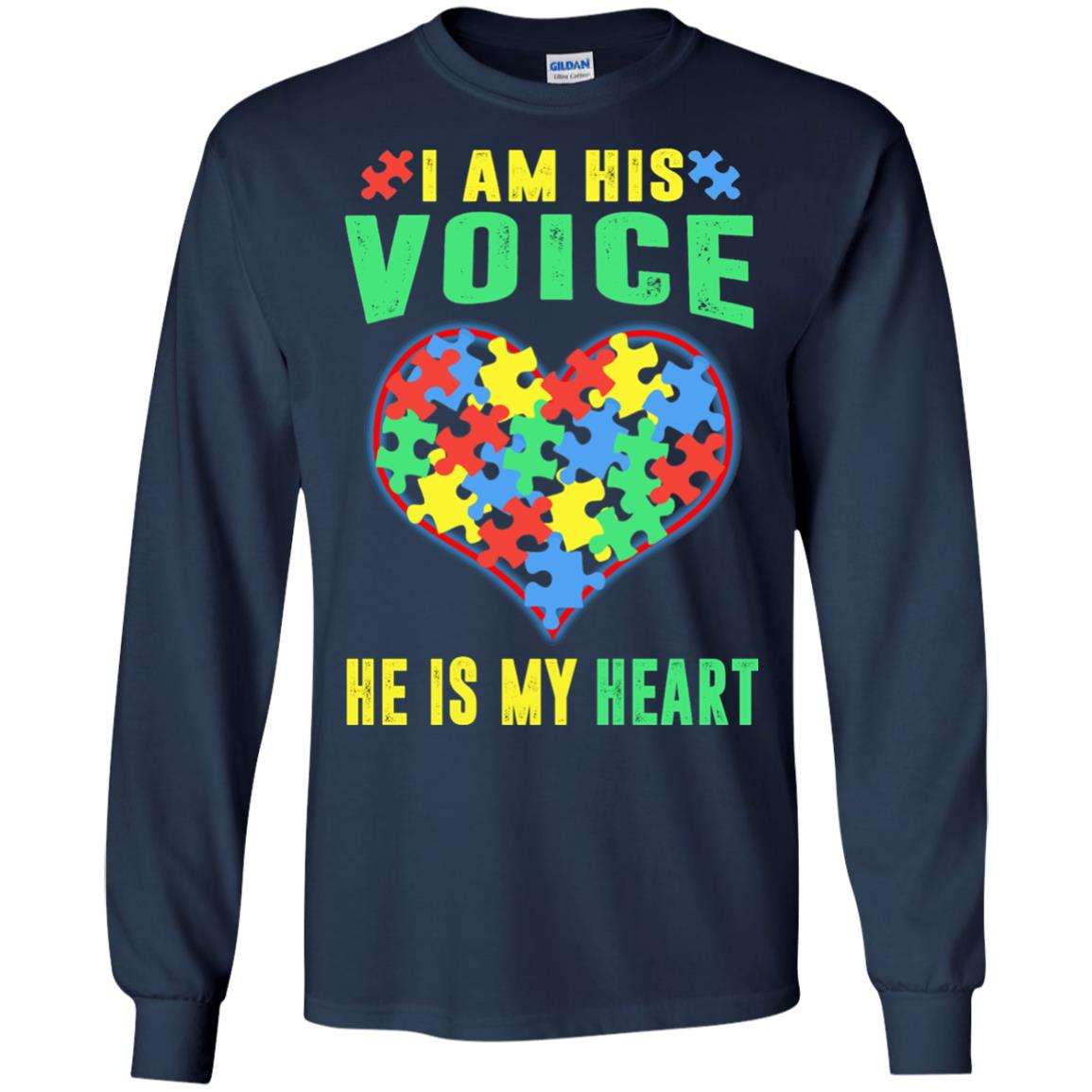 Autism Awareness Shirt He Is My Heart Navy