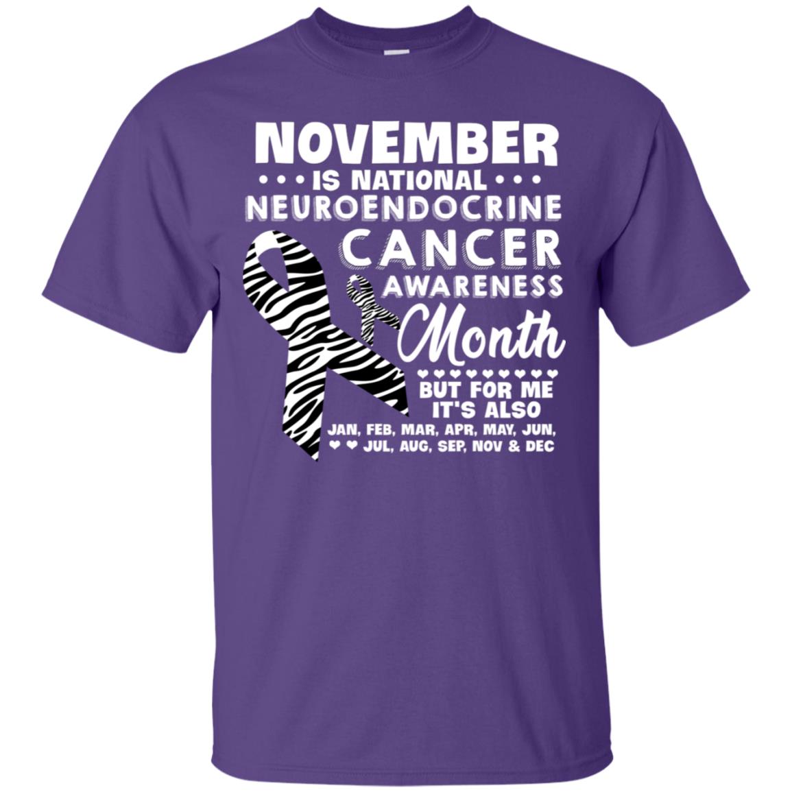 November Is National Neuroendocrine Cancer Awareness Month But For Me It's Also 12 Months Shirt Purple