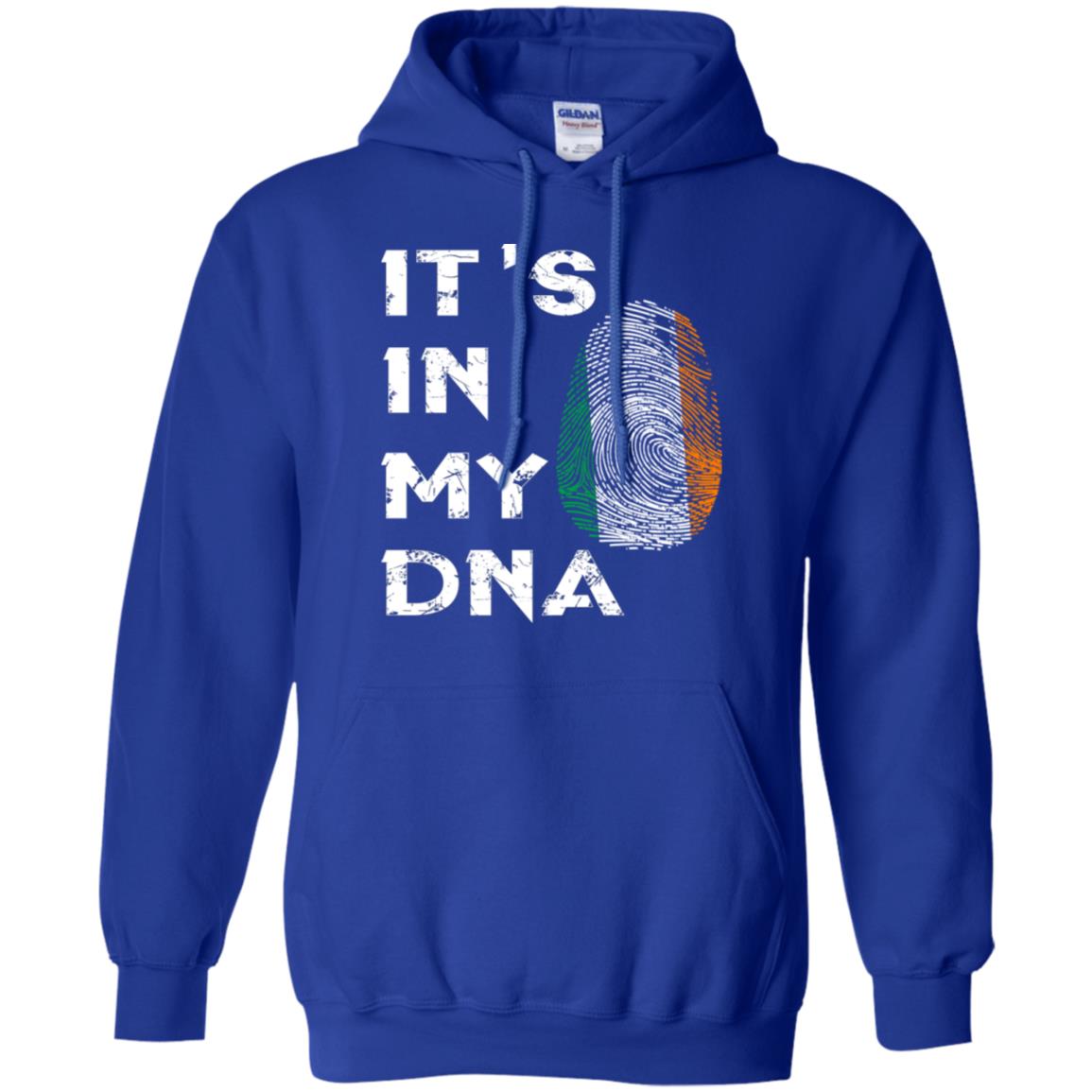 It's In My Dna Fingerprint Irish Ireland Gift Shirt Royal