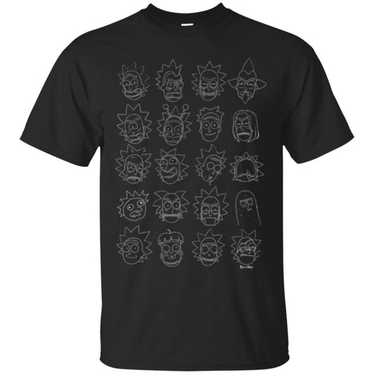 Movie T-Shirt The Many Faces Of Rick Black