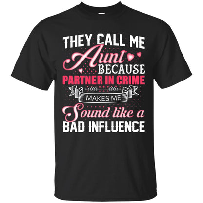 Aunt T-shirt They Call Me Aunt Black