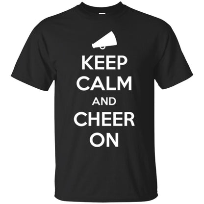 Cheerleader T-shirt Keep Calm And Cheer On Black