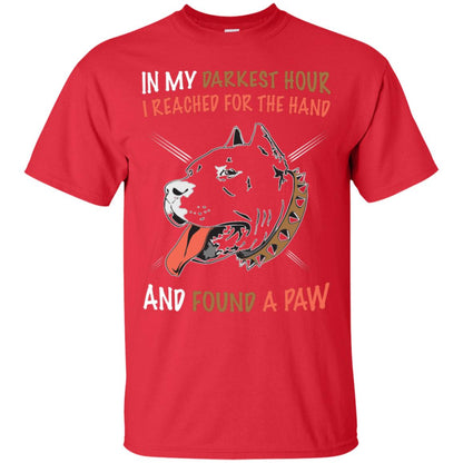 In My Darkness Hour I Reached For The Hand And Found A Paw Shirt Red