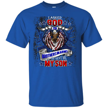 God Sent Me My Veteran Son Daddy T-shirt Royal