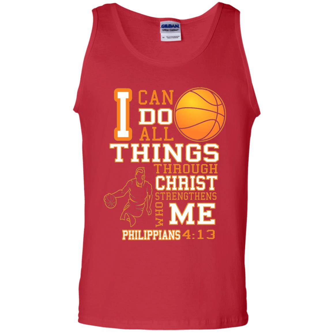 I Can Do All Things Through Christ Who Strengthens Me Basketball Shirt Red