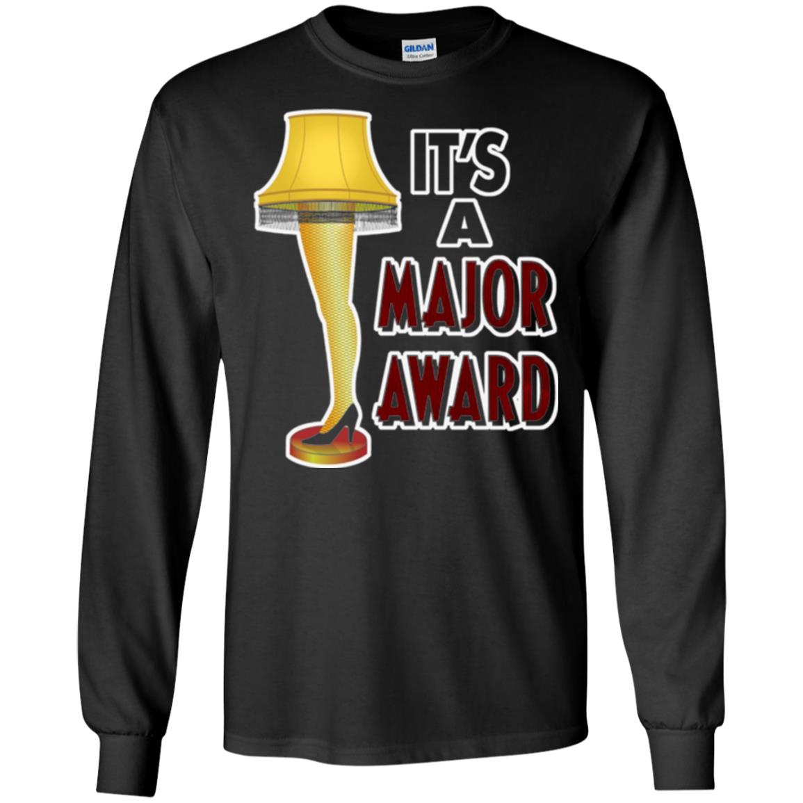 Christmas T-shirt It_s A Major Award Leg Lamp Black