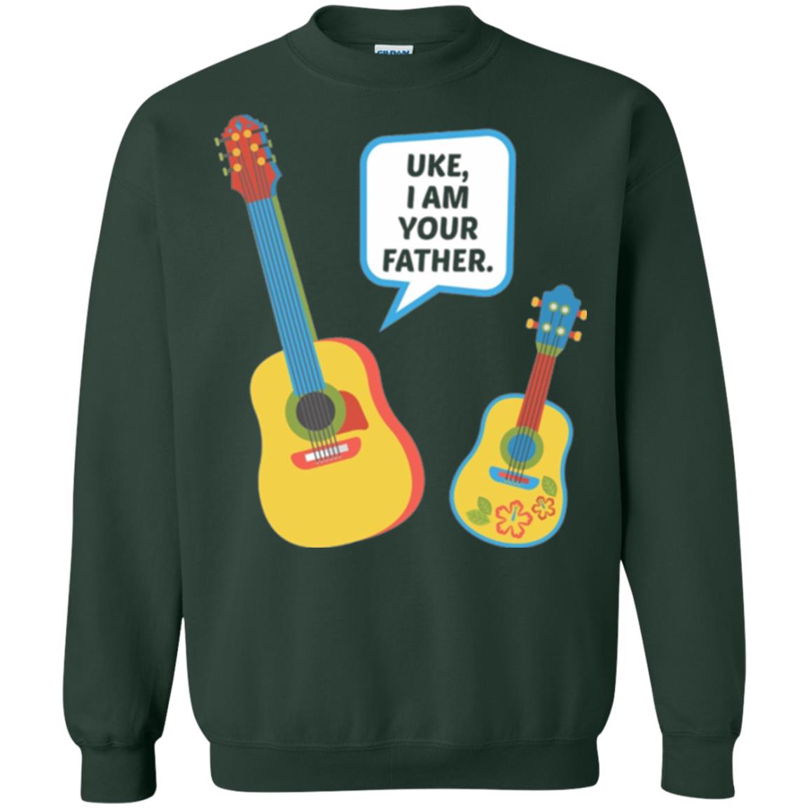 Ukulele Lovers T-shirt Uke I Am Your Father Forest Green