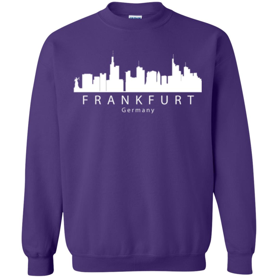 Frankfurt Germany Skyline T-shirt Purple