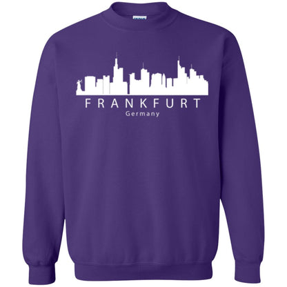 Frankfurt Germany Skyline T-shirt Purple