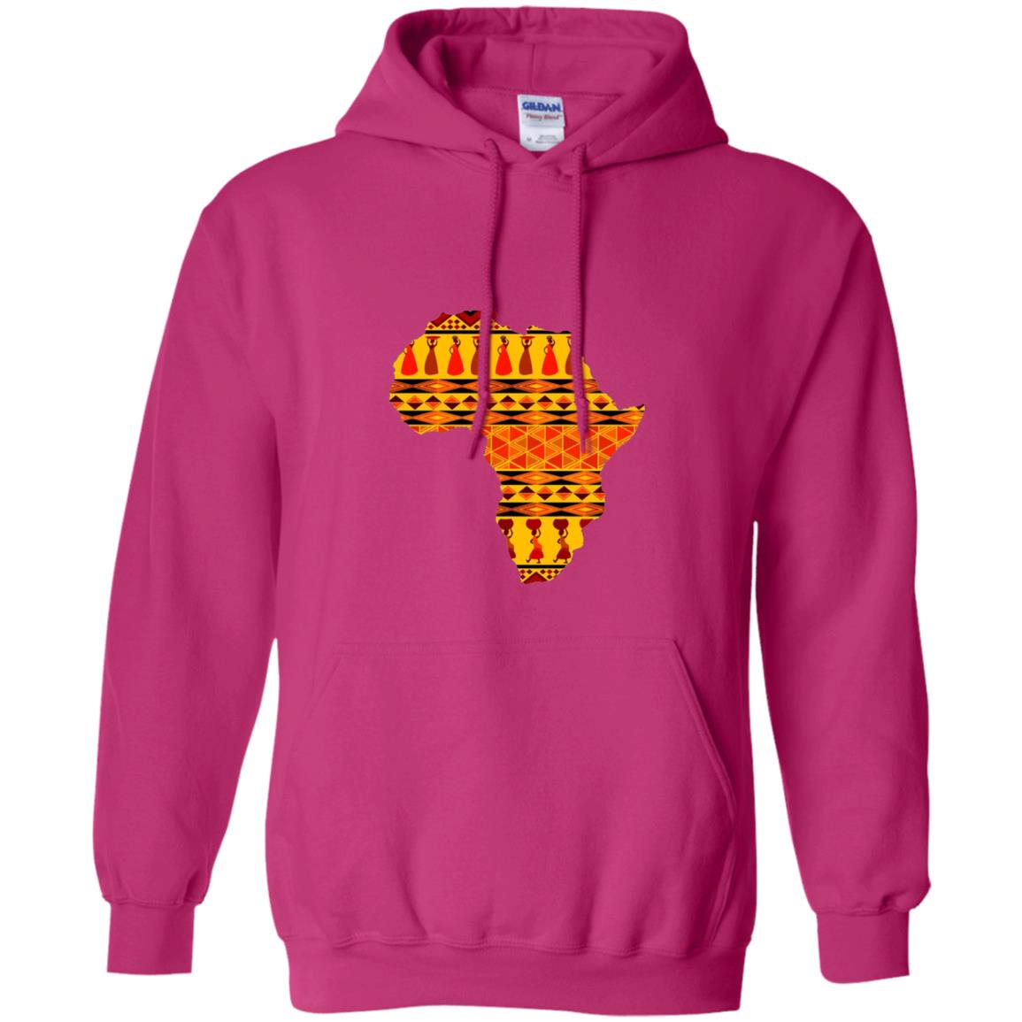 African Pride Ankara Tribal Pattern T-shirt Heliconia