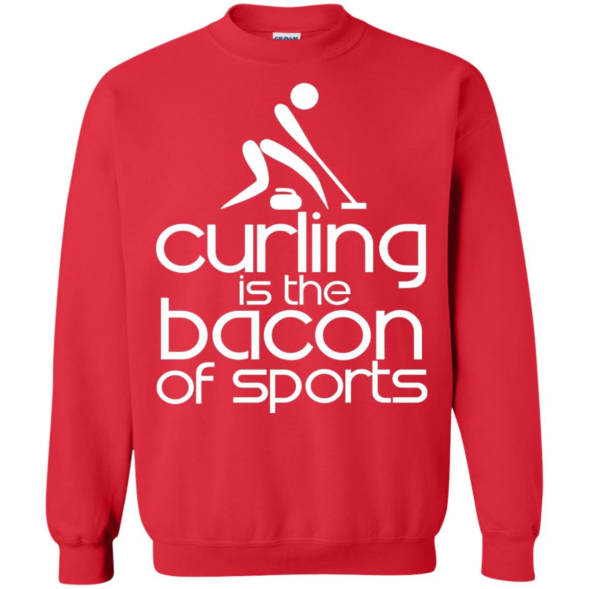 Funny Curling Is The Bacon Of Sports T-shirt Red