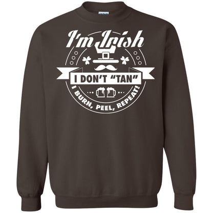 I_m Irish I Don_t Tan I Burn Peel Repeat Saint Patrick_s Day Shirt Dark Chocolate