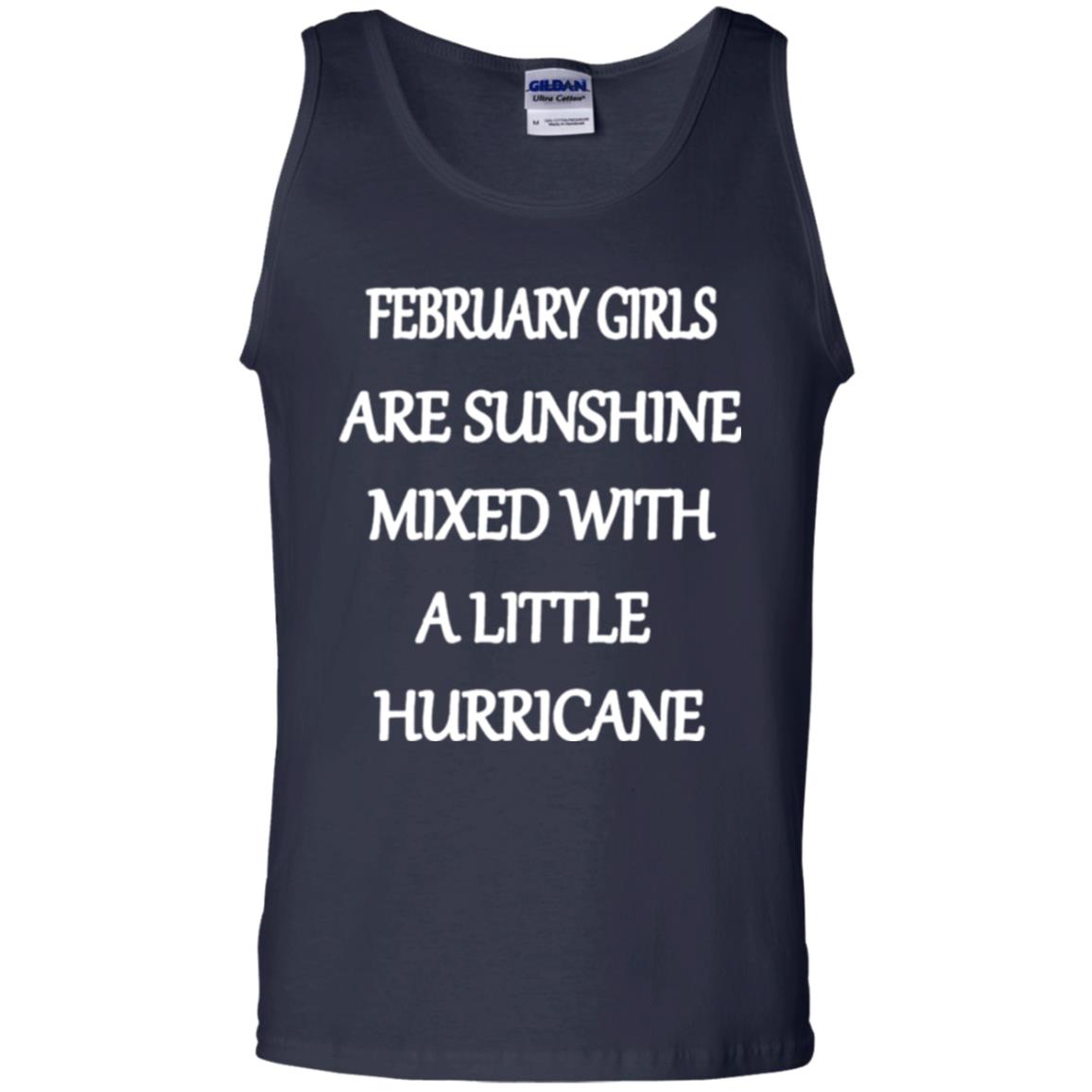 February Girls Are Sunshine Mixed With A Little Hurricane T-shirt Navy