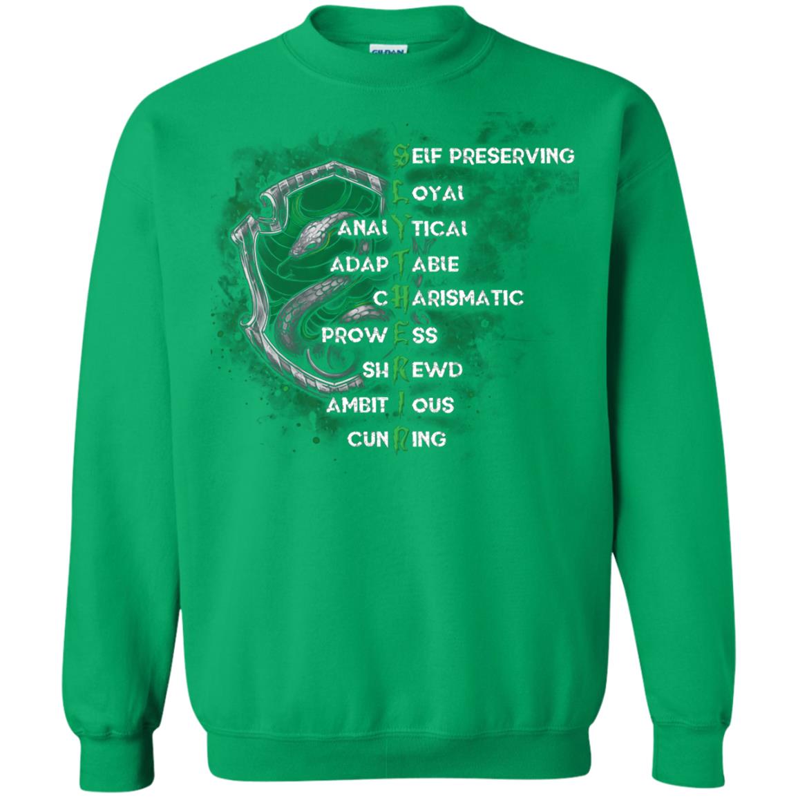 Slytherin House Harry Potter Fan ShirtG180 Gildan Crewneck Pullover Sweatshirt 8 oz.