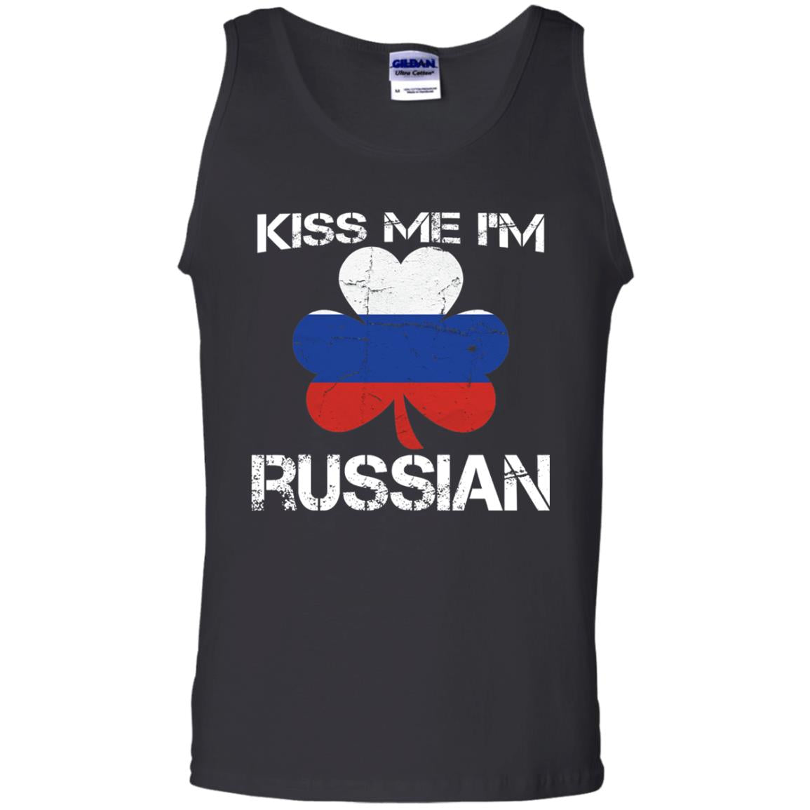 Kiss Me Russian Distressed St. Patrick_s Day 2018 T-shirt Black