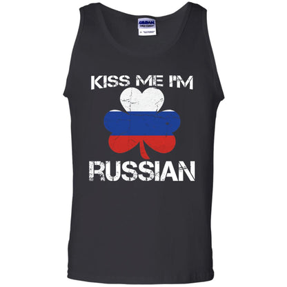 Kiss Me Russian Distressed St. Patrick_s Day 2018 T-shirt Black