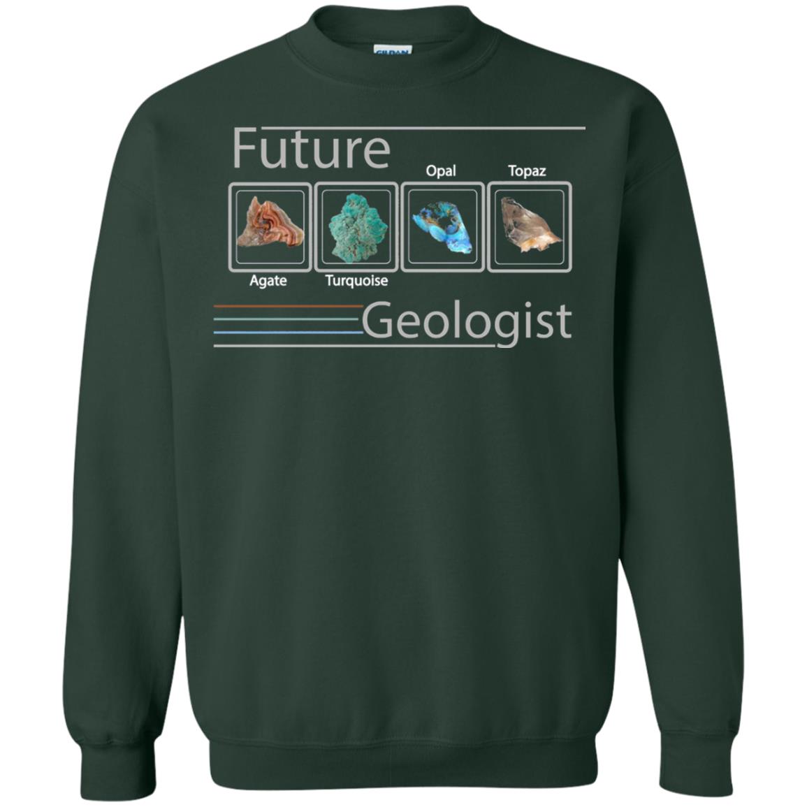 Future Geologist T-shirt Color Rocks Forest Green
