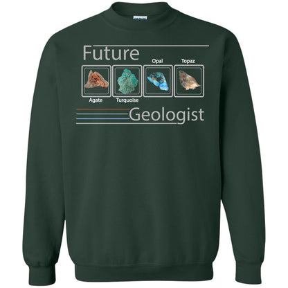 Future Geologist T-shirt Color Rocks Forest Green