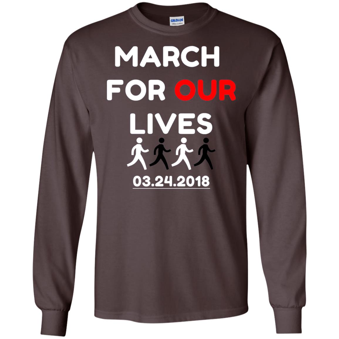 March For Our Lives Gun Control T-shirt Dark Chocolate