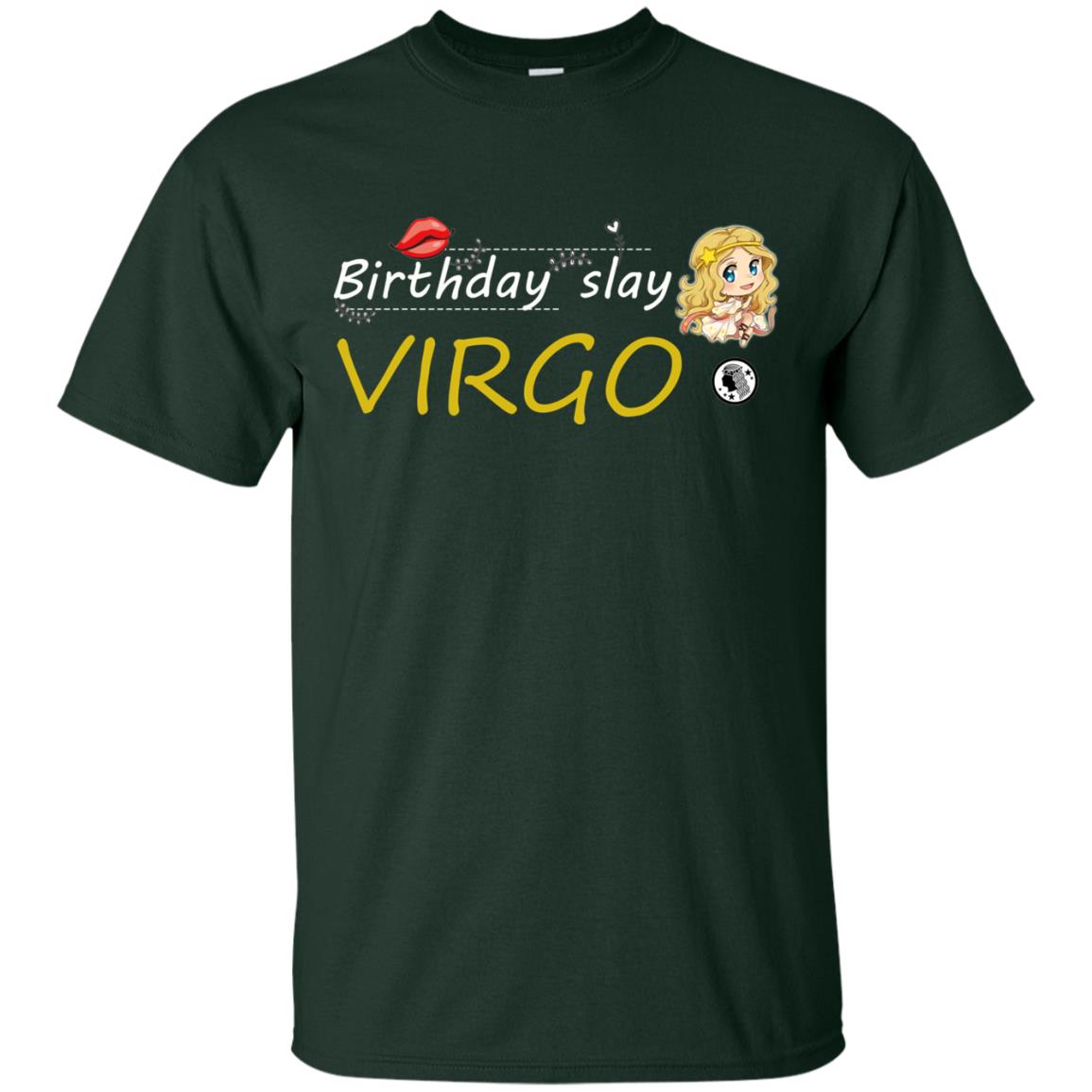 Cute Virgo Girl Birthday Lip Slay T-shirt Forest