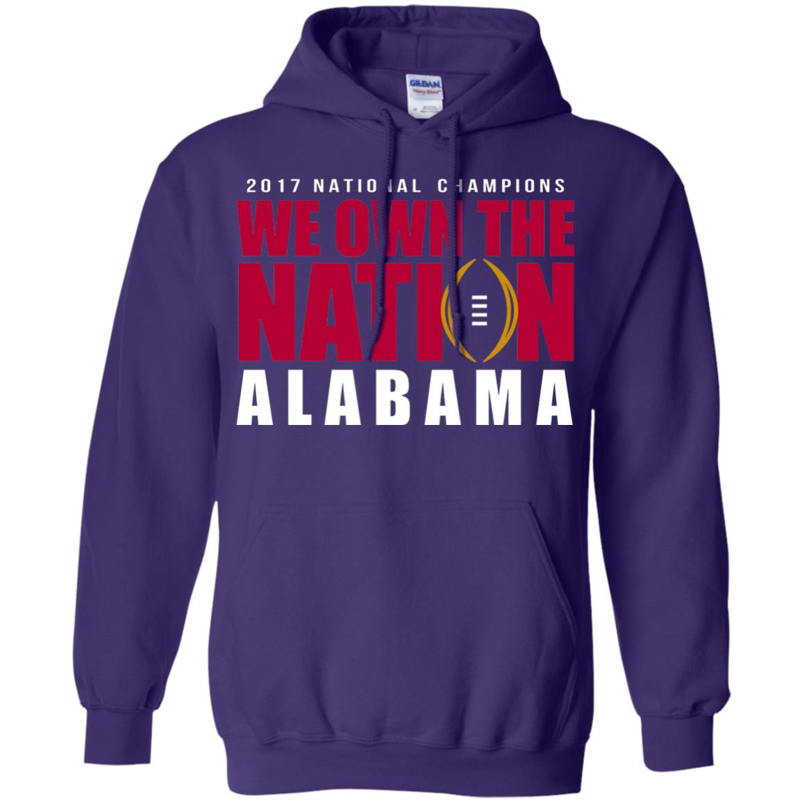 Football Lover T-shirt Alabama 2017 National Champions We Own The Nation Purple